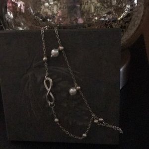 Silver Eternity Ankle Bracelet NEW